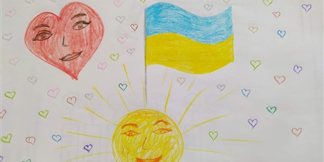 Powiększ grafikę: flaga Ukrainy - rysunek