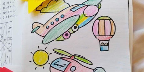Powiększ grafikę: maszyny latające - kolorowanka